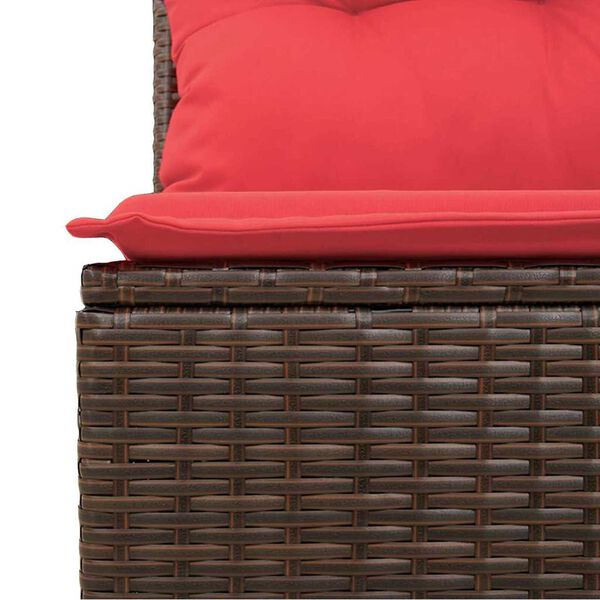 vidaXL Garden Sofa Set Manual 9 pcs Brown and red 100 x 55 x 73 cm