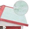 vidaXL Outdoor Rabbit Hutch 3 Doors Red Wood
