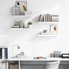 vidaXL Floating Wall Shelves 4 pcs High Gloss White 60x23.5x3.8 cm MDF