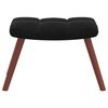 vidaXL Rocking Chair with a Stool Black Velvet