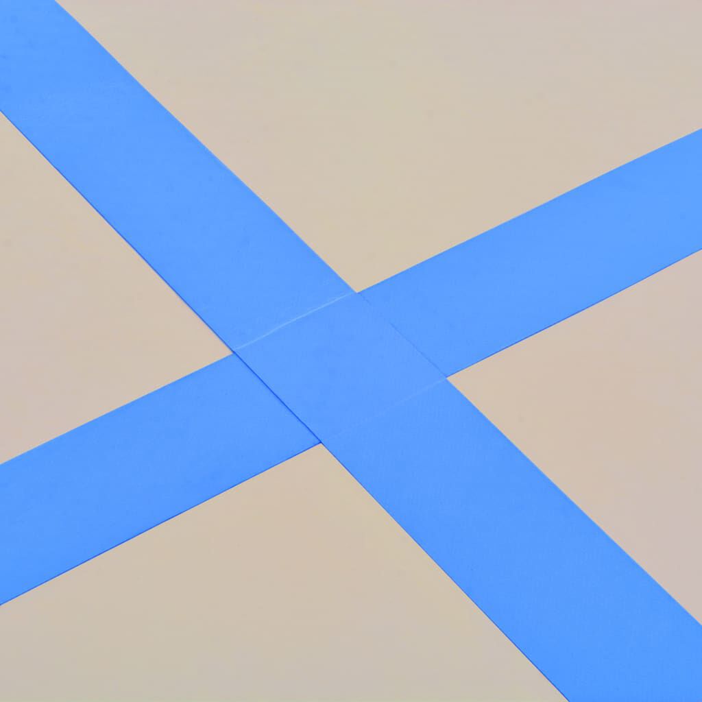 vidaXL Inflatable Gymnastics Mat with Pump 400x100x10 cm PVC Blue