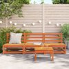 vidaXL Garden Sofas Armless 3 pcs Wax Brown 70x70x67 cm Solid Wood Pine
