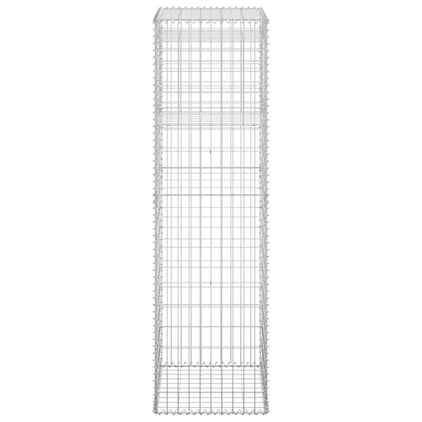 vidaXL Gabion Basket Posts 2 pcs 50x50x180 cm Iron