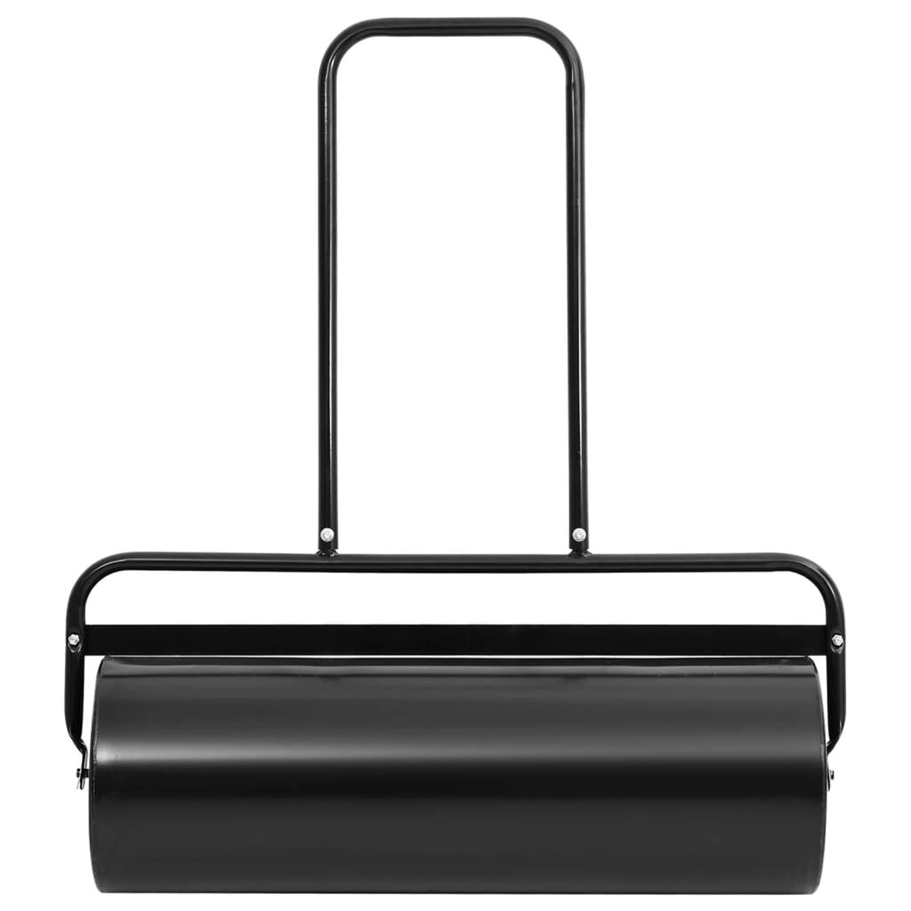 vidaXL Garden Lawn Roller with Handle Black 63 L Iron and Steel