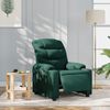 vidaXL Electric Massage Recliner Chair Dark Green Fabric