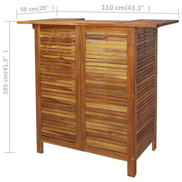 vidaXL Bar Table and Chair Set 3 Pieces Solid Acacia Wood