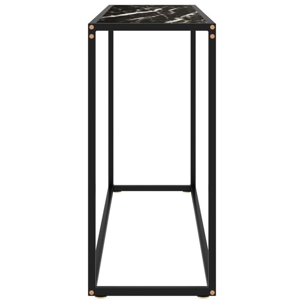 vidaXL Console Table Black 100x35x75 cm Tempered Glass