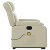 vidaXL Electric Stand up Massage Recliner Chair Cream Faux Leather