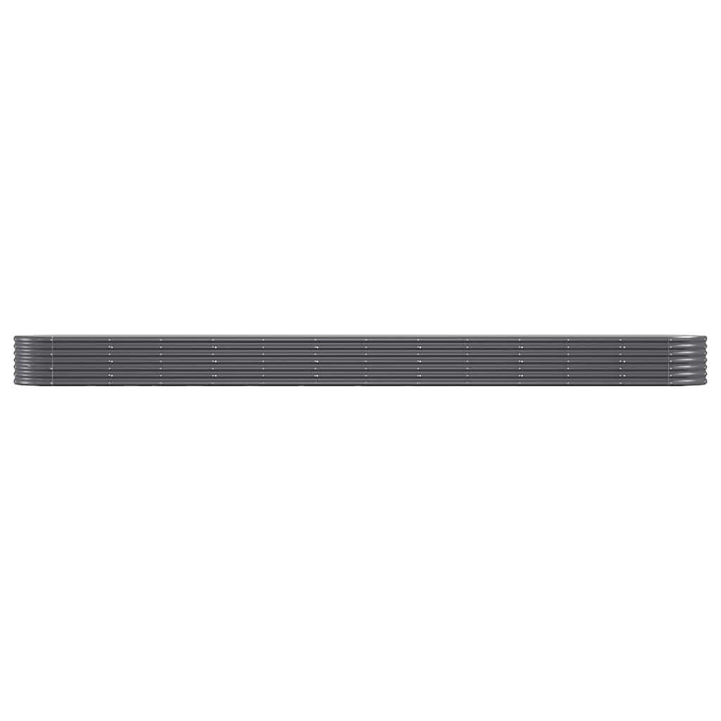 vidaXL Garden Raised Bed Powder-coated Steel 512x80x36 cm Anthracite