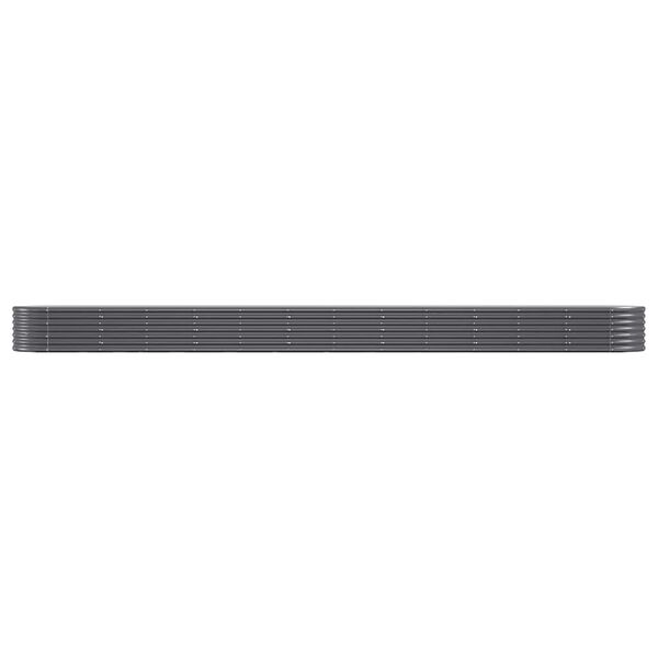 vidaXL Garden Raised Bed Powder-coated Steel 512x80x36 cm Anthracite