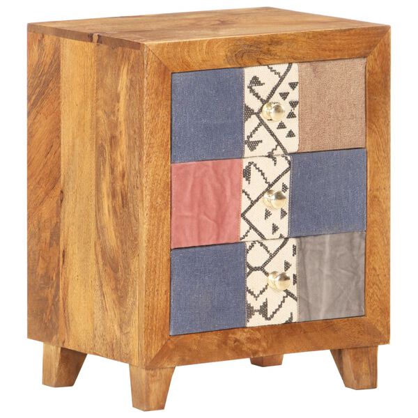 vidaXL Bedside Cabinet 40x30x50 cm Solid Mango Wood
