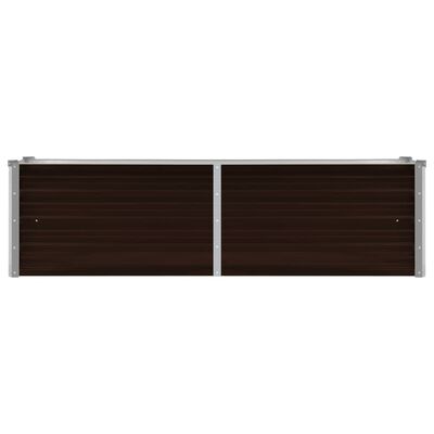 vidaXL Garden Raised Bed Brown 160x40x45 cm Galvanised Steel