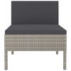 vidaXL Garden Chairs 3 pcs with Cushions Poly Rattan Grey