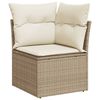 vidaXL 7 Piece Garden Sofa Set with Cushions Beige Poly Rattan