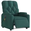 vidaXL Electric Massage Recliner Chair Dark Green Fabric