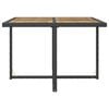 vidaXL 9 Piece Outdoor Dining Set Poly Rattan and Acacia Wood Black