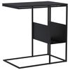 vidaXL Side Table Black 55x36x59.5 cm Engineered Wood