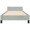 vidaXL Bed Frame without Mattress Light Grey 100x190 cm Velvet