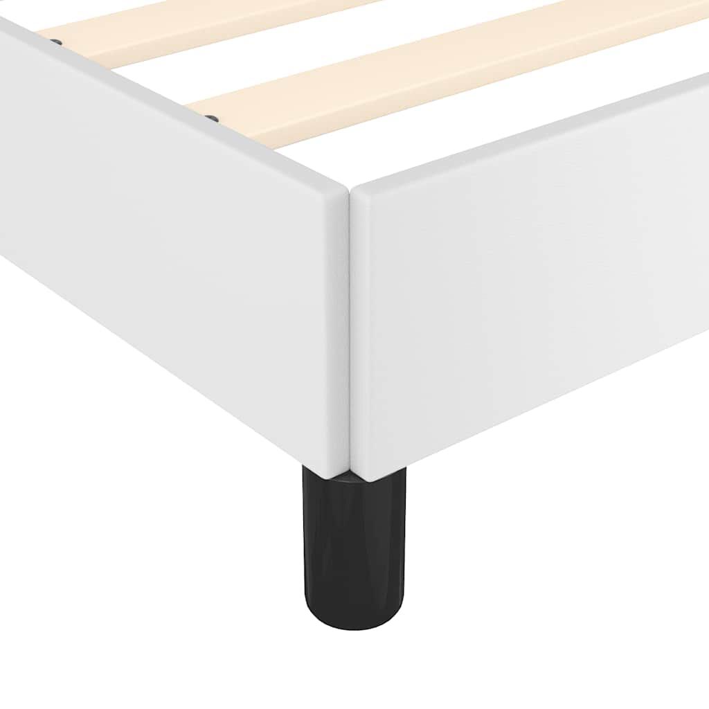 vidaXL Bed Frame without Mattress White 193x203 cm King Faux Leather