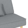 vidaXL Sofa Bed Light Grey Fabric