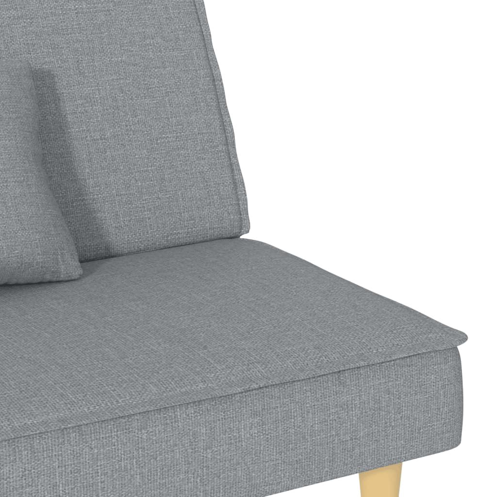 vidaXL Sofa Bed Light Grey Fabric