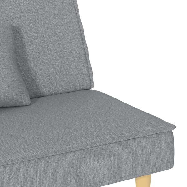 vidaXL Sofa Bed Light Grey Fabric