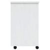 vidaXL Rolling Cabinet with Drawers MOSS White Solid Wood Pine