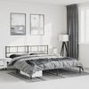 vidaXL Metal Bed Frame without Mattress with Headboard Black 193x203cm