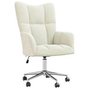 vidaXL Relaxing Chair Cream White Velvet