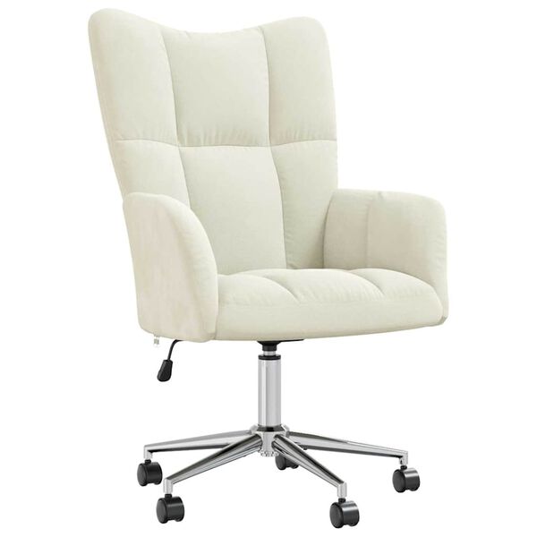 vidaXL Relaxing Chair Cream White Velvet