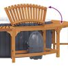 vidaXL Round Hot Tub Enclosure Surround Brown Ø255 cm