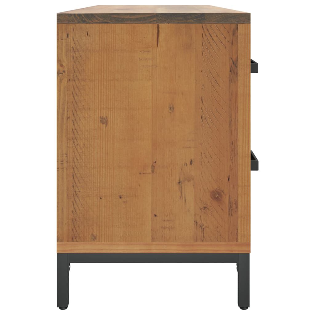 vidaXL Storage Cabinet Brown 110x30x45 cm Solid Pinewood
