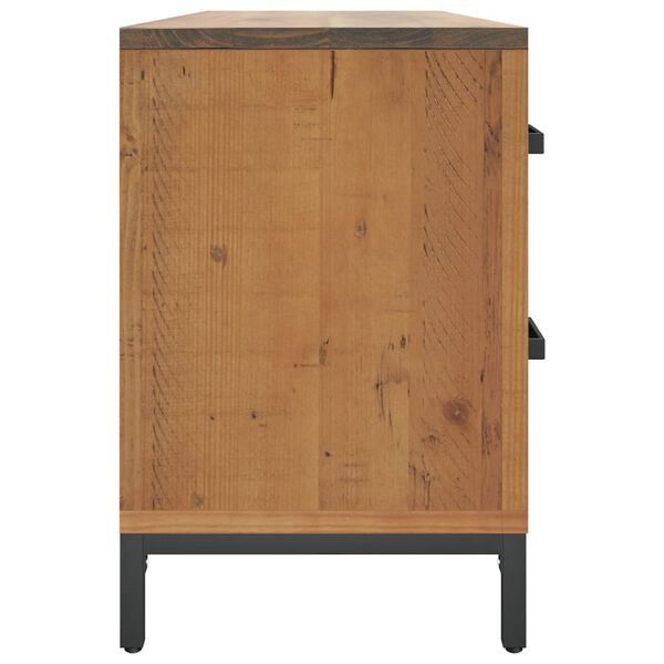 vidaXL Storage Cabinet Brown 110x30x45 cm Solid Pinewood