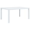 vidaXL 7 Piece Outdoor Dining Set Plastic White Rattan Look