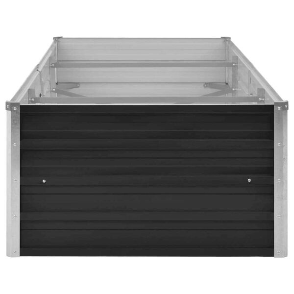 vidaXL Garden Raised Bed Anthracite 240x80x45 cm Galvanised Steel