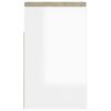 vidaXL Shoe Bench with Cushion High Gloss White 104x30x49 cm Engineered Wood