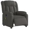 vidaXL Electric Massage Recliner Chair Dark Grey Fabric