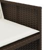 vidaXL 13 Piece Garden Dining Set with Cushions Brown Poly Rattan