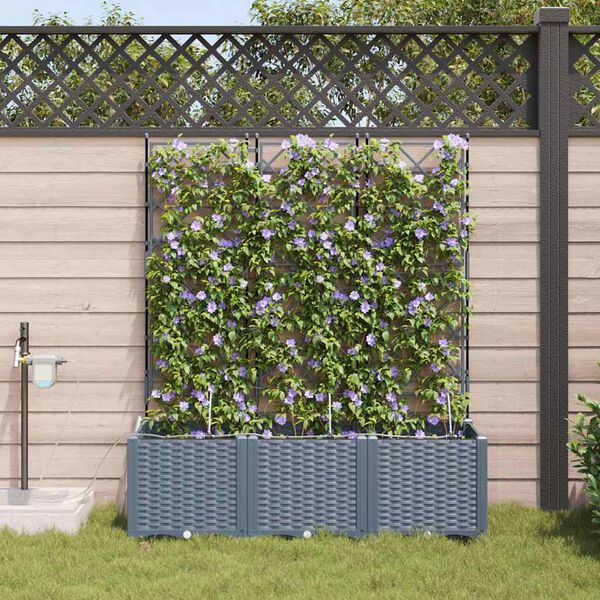 vidaXL Garden Light grey 120 x 40 x 142 cm Steel
