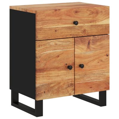 vidaXL Bedside Cabinet 50x33x60 cm Solid Wood Acacia&Engineered Wood