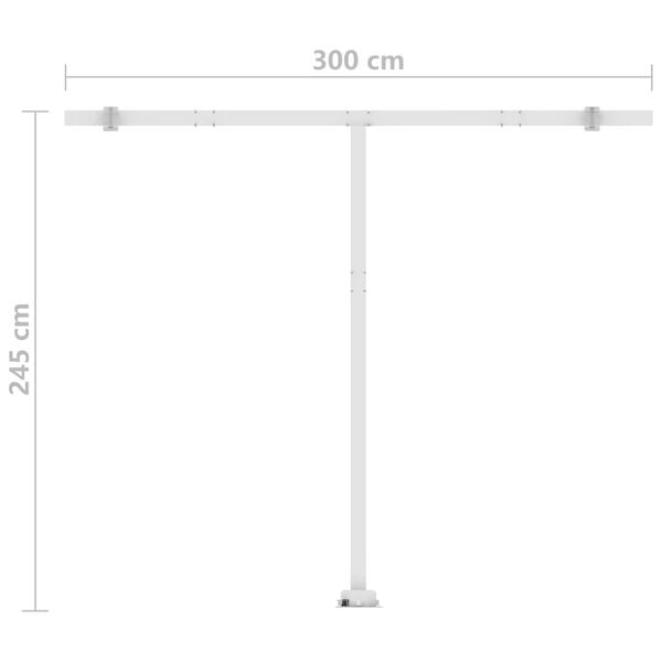 vidaXL Freestanding Automatic Awning 300x250 cm Cream