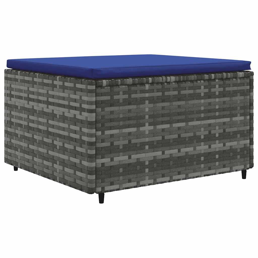 vidaXL 8 Piece Garden Lounge Set with Cushions Grey Poly Rattan
