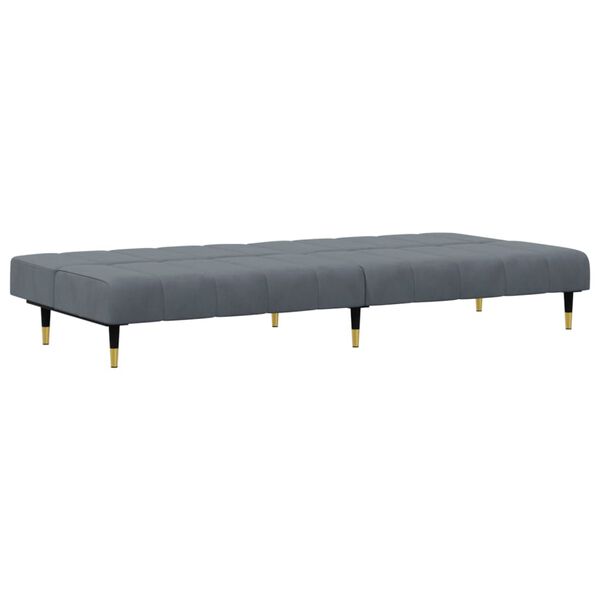 vidaXL 2 Piece Sofa Set Dark Grey Velvet
