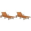 vidaXL Sun Loungers 2 pcs Solid Wood Acacia
