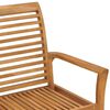 vidaXL Garden Bench with Beige Cushion 112 cm Solid Teak Wood