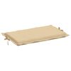 vidaXL Sun Lounger Cushion Melange Beige 186x58x4 cm Fabric
