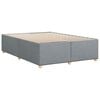 vidaXL Bed Frame without Mattress Light Grey Queen Fabric