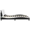 vidaXL Bed Frame with LED without Mattress "Zadar" Black and White 193x203 cm