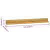 vidaXL Wall Shelves 2 pcs 110x10x10 cm Solid Wood Teak