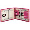 vidaXL Foldable Massage Table 2 Zones Aluminium Pink